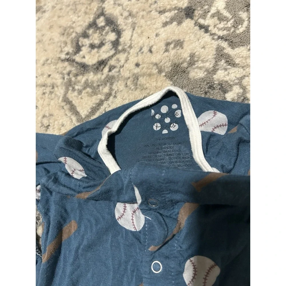 Kickee Pants Bamboo Baseball Convertible Gown/outfit Size 3-6 Months